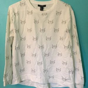 WHATEVER WHITE black PULLOVER sweatshirt emo scene tik tok hot topic graphic